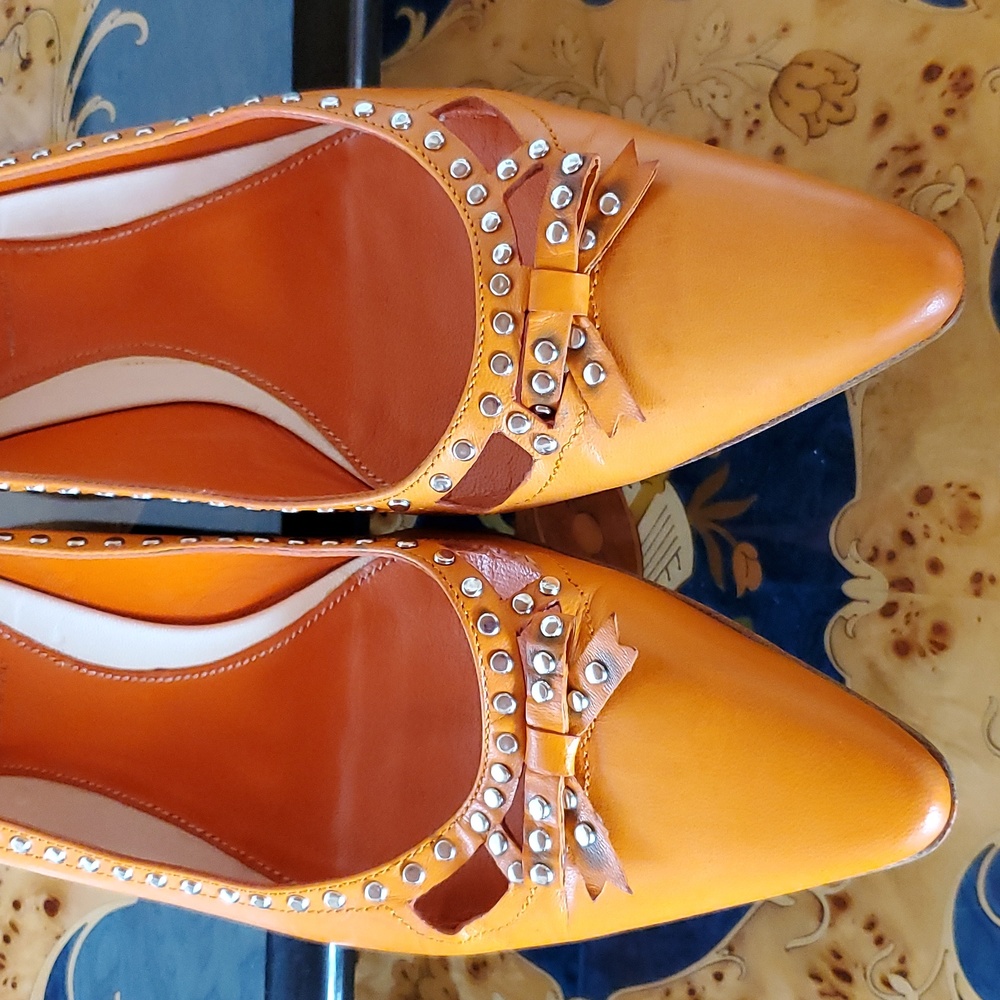 Prada Studded Leather Flats - Picture 8 of 10
